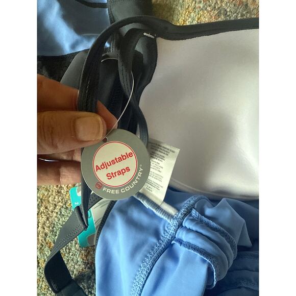 Free Country 2 piece set light blue / black womens sz medium - NWT - Picture 7 of 12